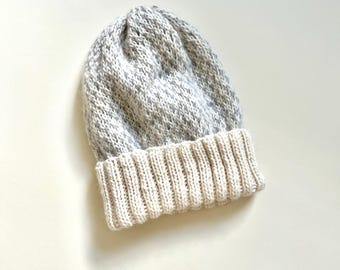 手編みのフェアアイルウールビーニー