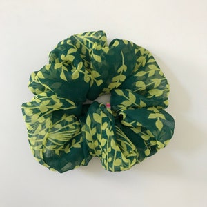 Designer silk chiffon large scrunchie