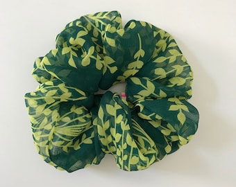 Designer silk chiffon large scrunchie