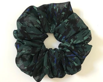 Designer silk chiffon large scrunchie