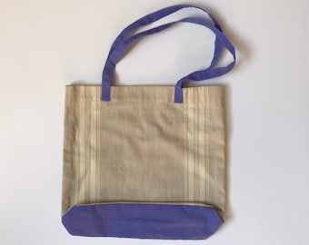 リネンとワックスコットンのトートバッグ