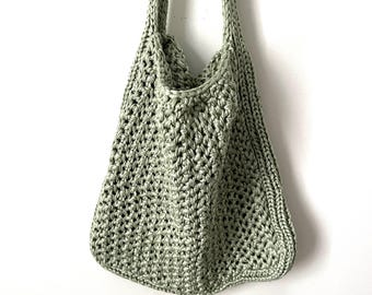 Handgebreide gehaakte schoudertas