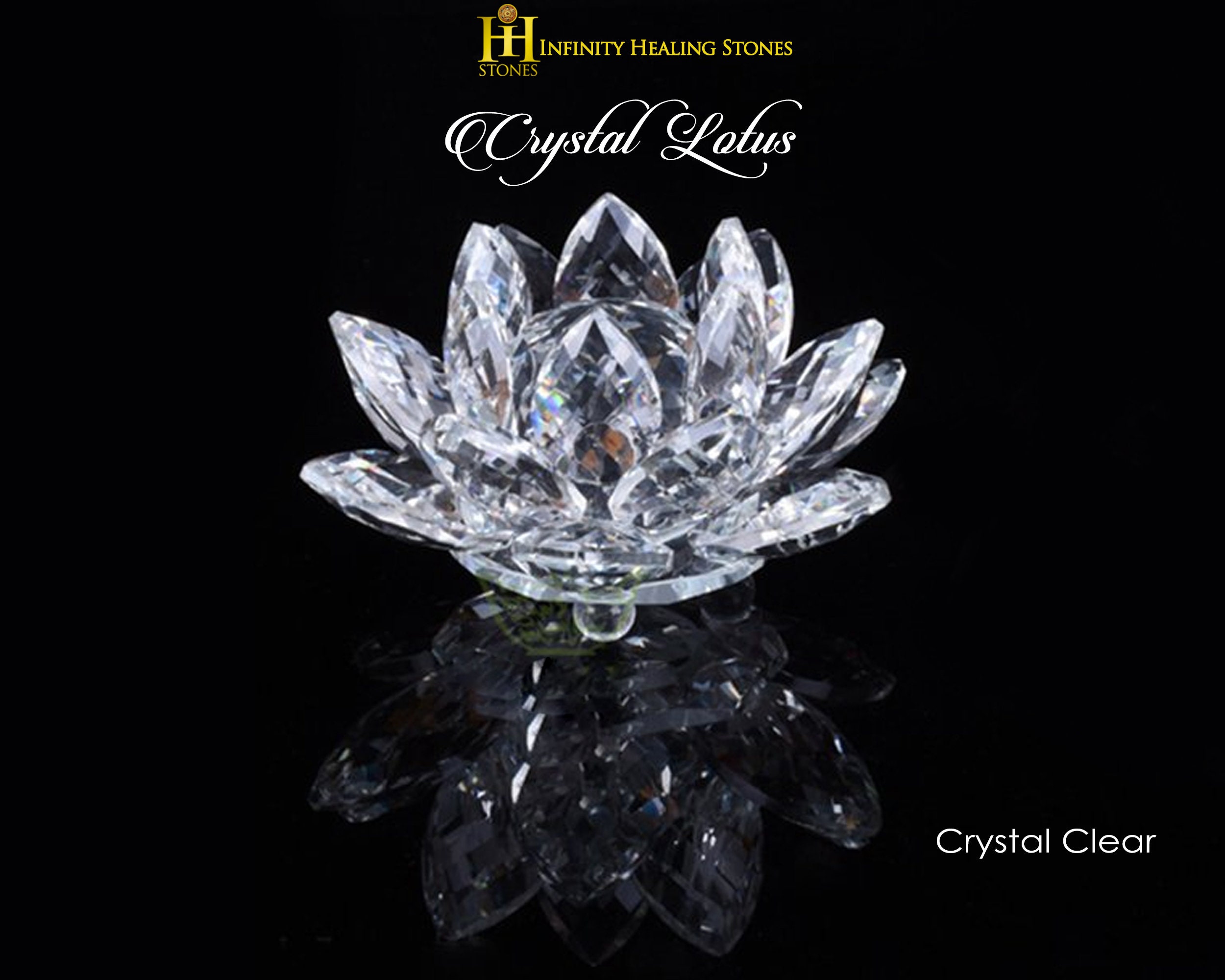 Crystal Lotus/Sparkle Crystal Lotus/Flower Feng Shui/Reiki Etsy