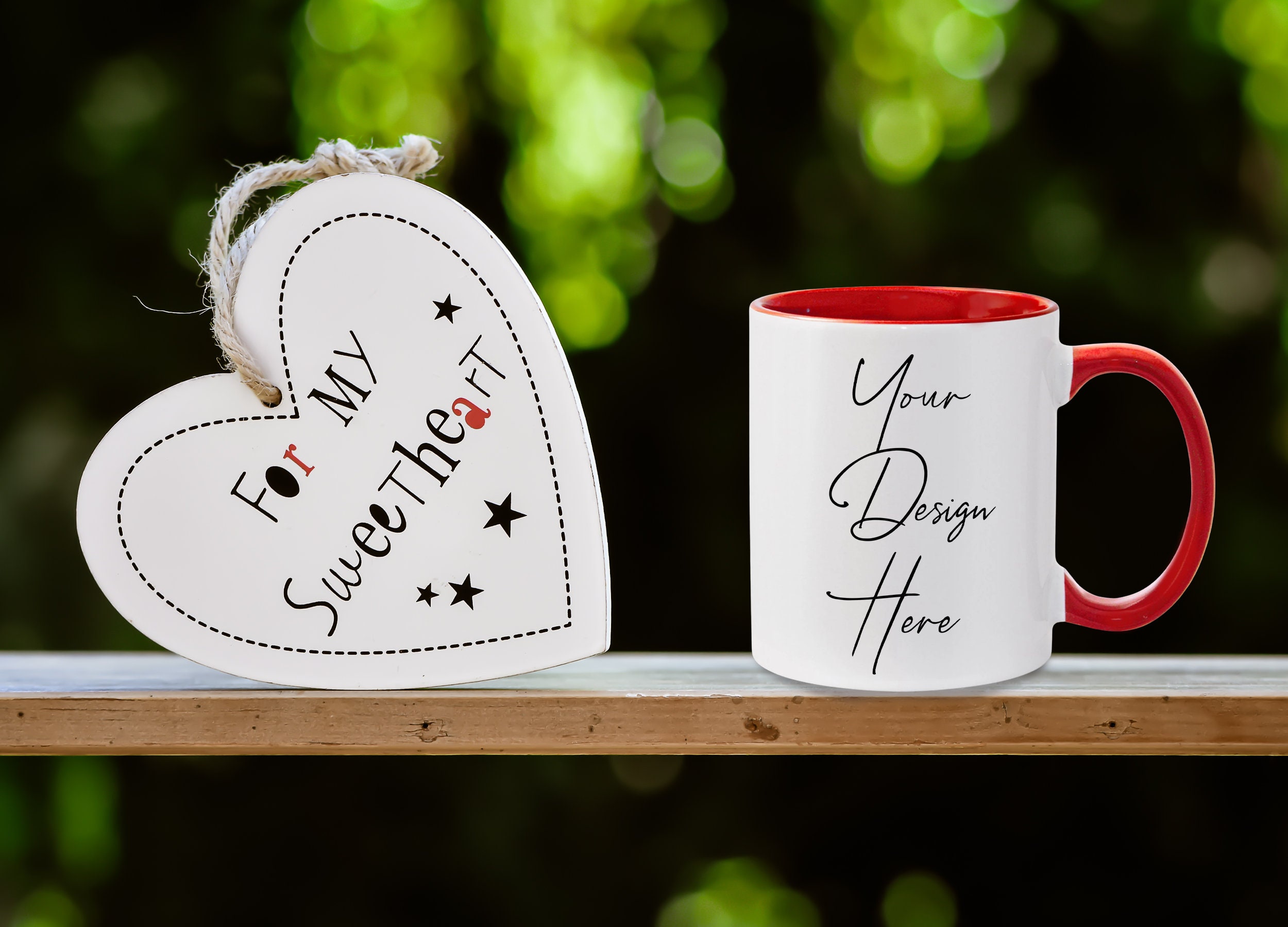 Download Mug Mockup Valentijnsdag Pink Handle Red Handle Black | Etsy