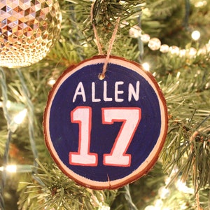 Buffalo Bills Ornaments | Bills Christmas Ornament | Go Bills Ornament | Josh Allen 17 Ornament | Let&#39;s Go Buffalo Ornament | Bills Decor
