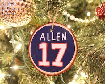 Buffalo Bills Ornaments | Bills Christmas Ornament | Go Bills Ornament | Josh Allen 17 Ornament | Let's Go Buffalo Ornament | Bills Decor