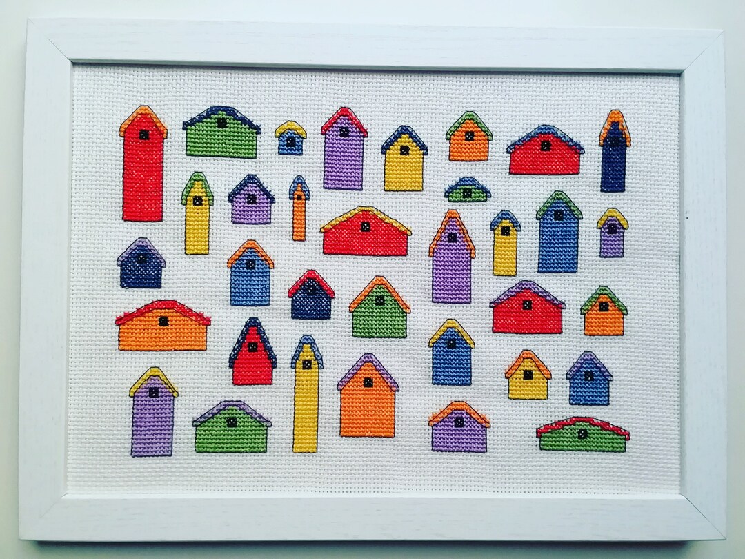 PDF Cross Stitch Pattern of Bird Houses - Etsy
