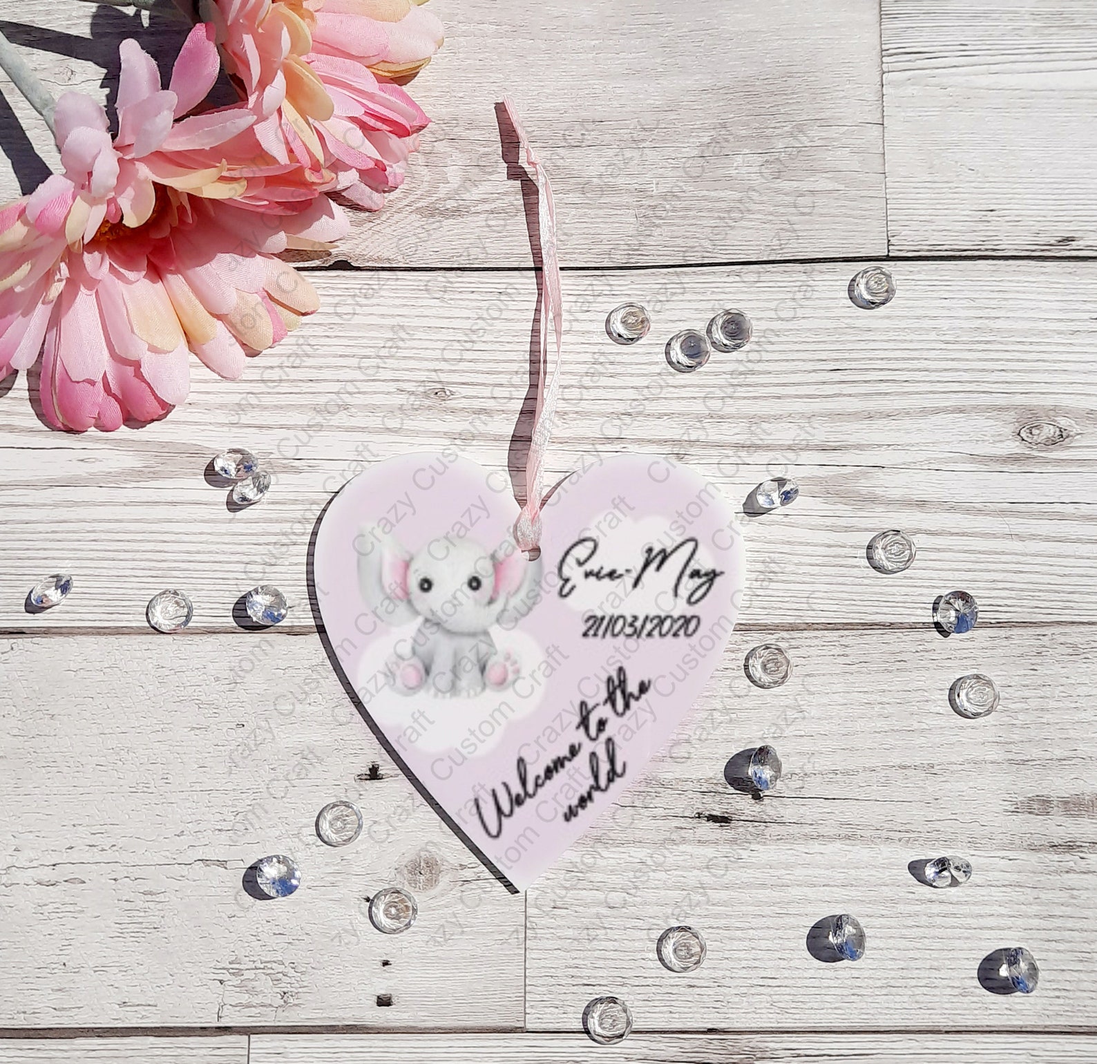 Personalised New Baby Girl Gift, Baby Shower Gift, Nursery Decoration. Etsy