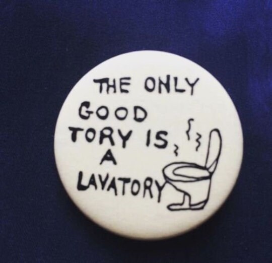 Tory Lavatory Badge | Nobody likes a Tory