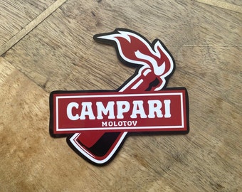 Campari Molotov stickers | Left-wing Merch