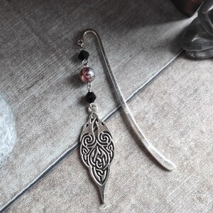 Ravens bookmark, knot style, viking, silver.