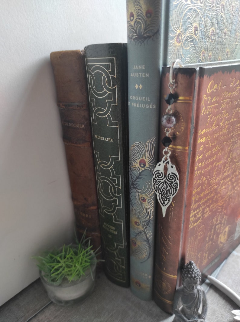 Ravens bookmark, knot style, viking, silver. image 7