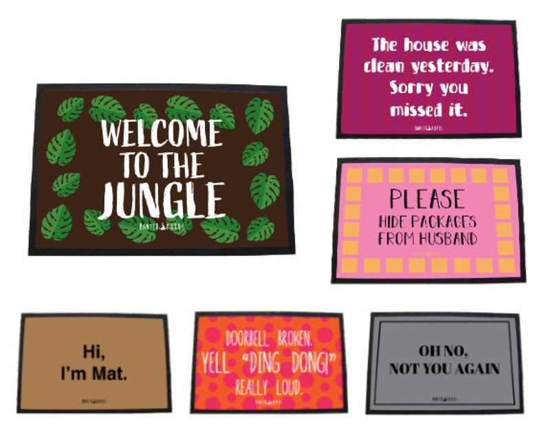 Funny Door Mat With Witty Doormat Sayings Novelty Etsy