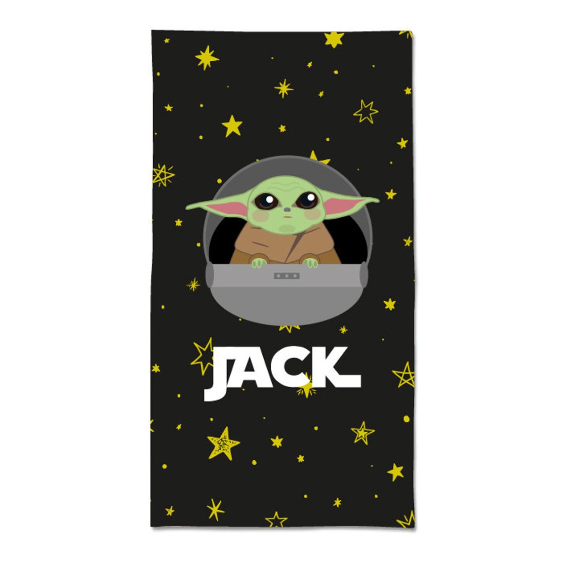 Personalised Baby Yoda Swimming Towel For Kids 140x70cm Etsy