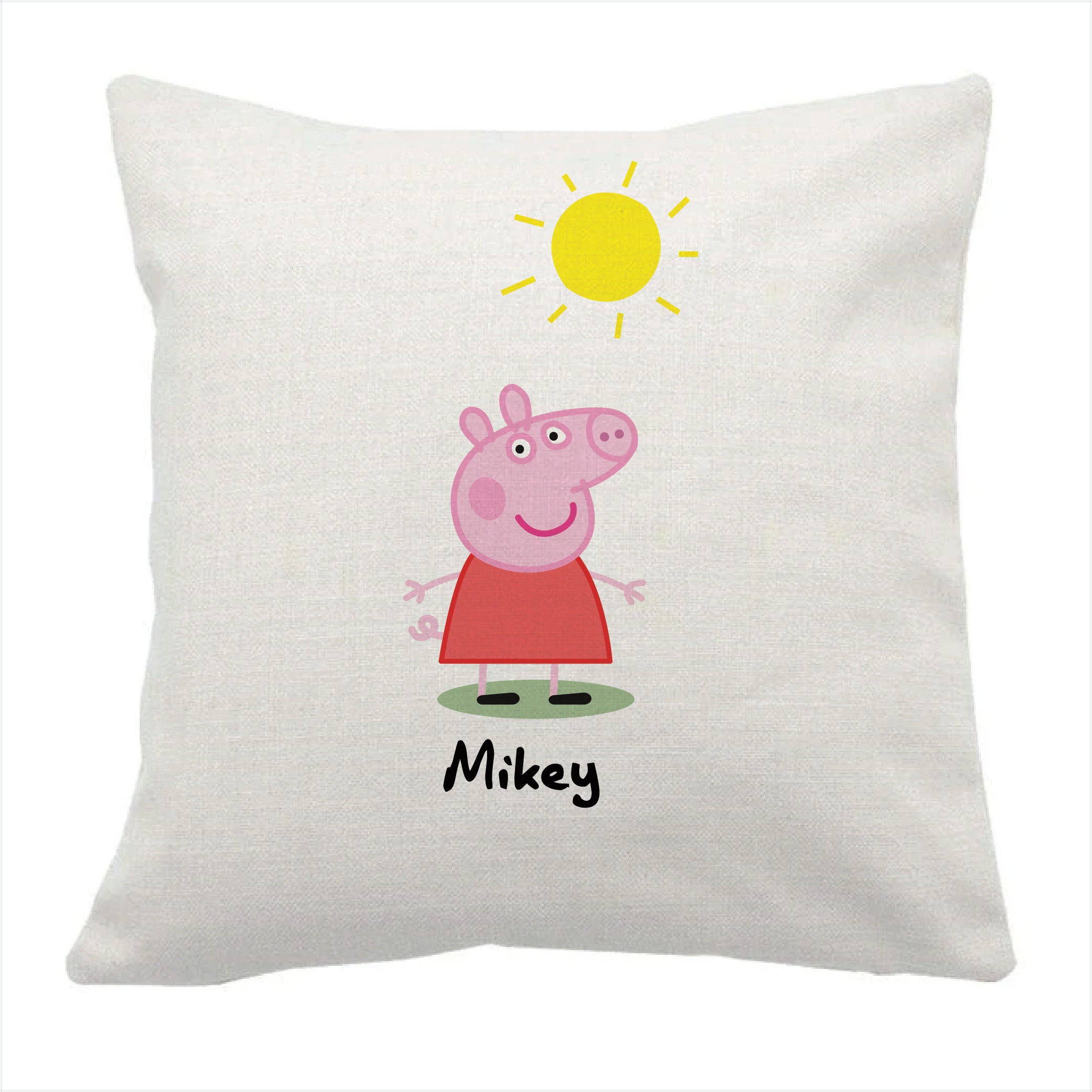 Peppa Pig Pillow Personalised With Any Name Decorative Linen | Etsy