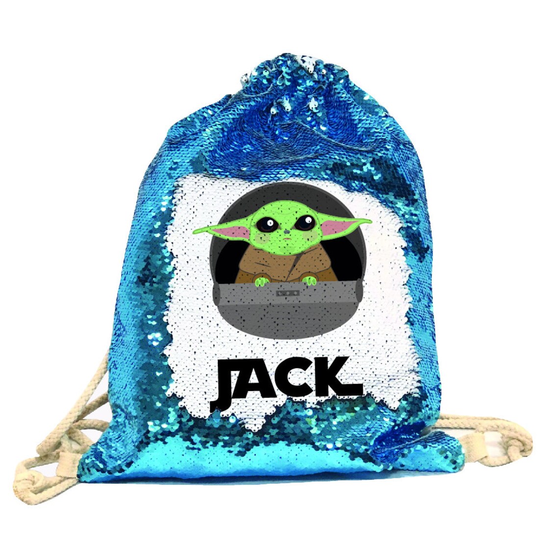 Personalised Baby Yoda Bag For Children Kids Sequin Bag With Etsy