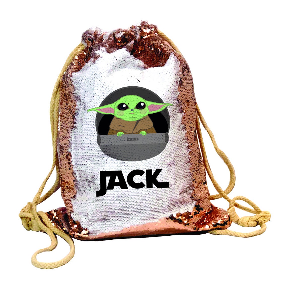 Personalised Baby Yoda Bag For Children Kids Sequin Bag With Etsy