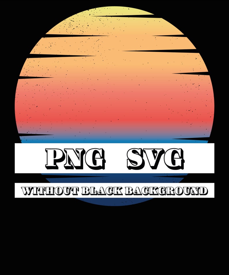 Download Vintage Sun PNG & SVG Retro Sunset with Grunge | Etsy