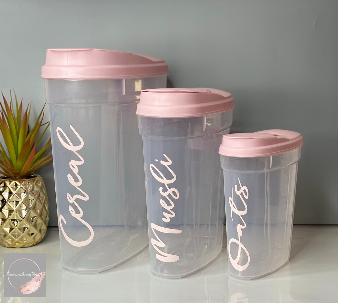 Personalised Kitchen Storage Kitchen Storage Dry Food Containers Set of