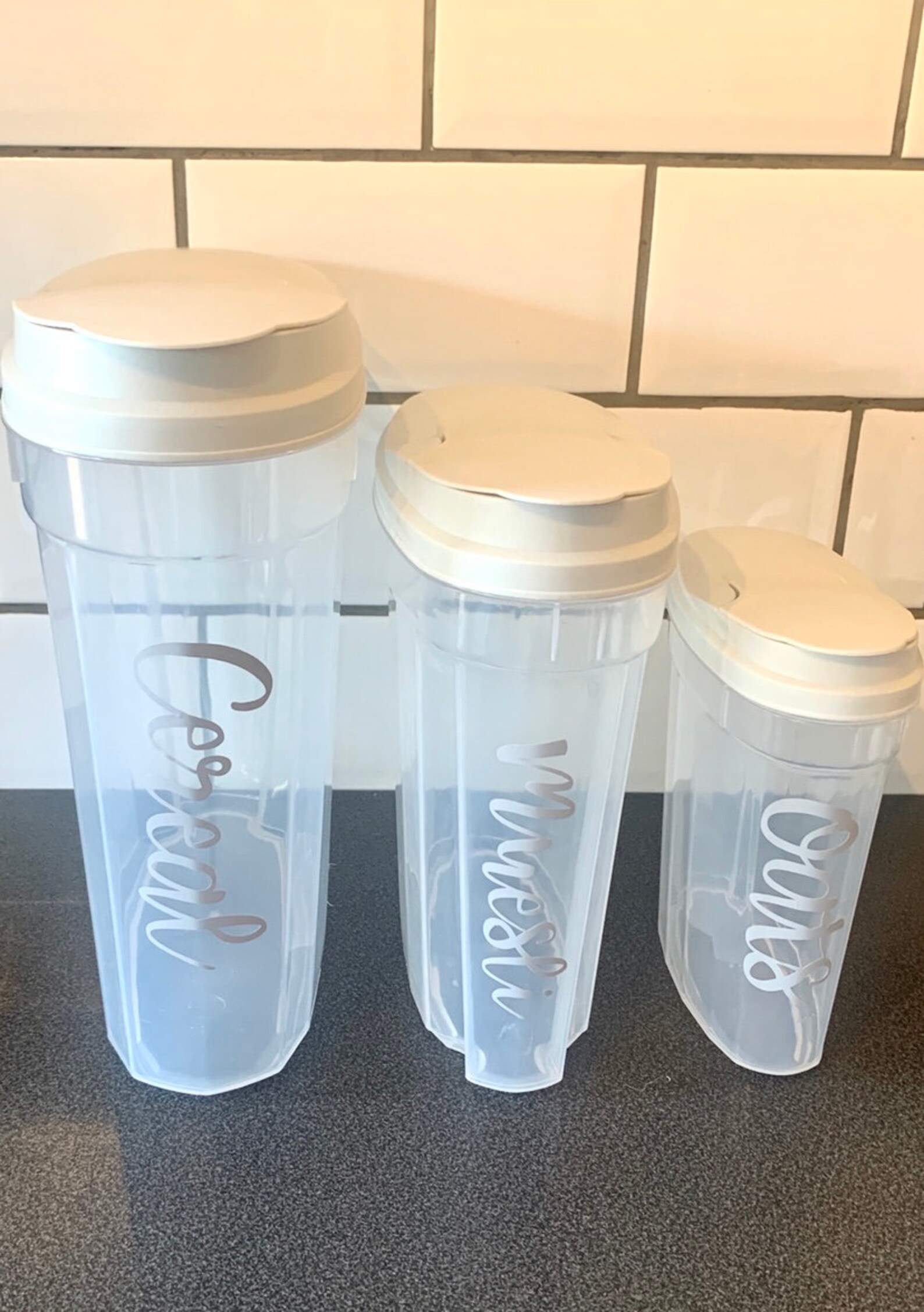 Personalised kitchen storage container set of 3 Personalised Etsy