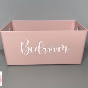 Personalised Storage Mrs Hinch Inspired Storage Box Kitchen/ Cleaning Basket /Bathroom Storage / Storage Bins /Home Organisation Light Pink - Small