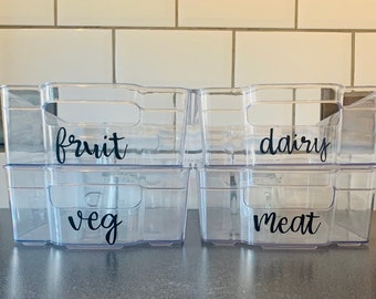 Personalised Fridge Storage And Organisation | Kitchen Storage | Pantry Labels | Kitchen Organisers | Mrs Hinch | Medium Tray