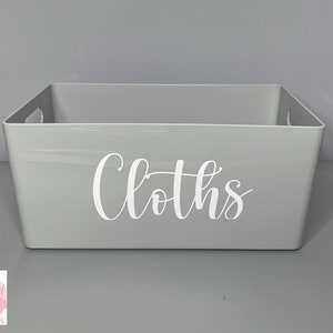 Personalised Storage Mrs Hinch Inspired Storage Box Kitchen/ Cleaning Basket /Bathroom Storage / Storage Bins /Home Organisation Light Grey - Small