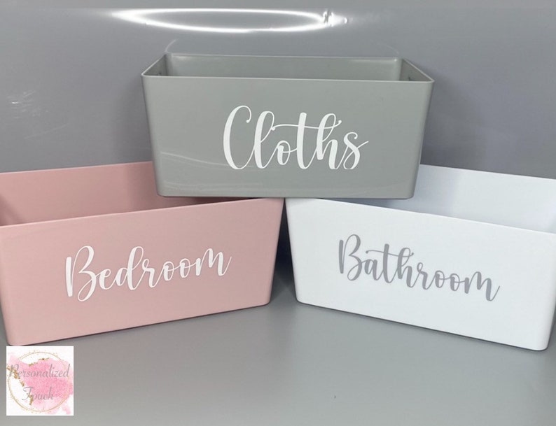 Personalised Storage Mrs Hinch Inspired Storage Box Kitchen/ Cleaning Basket /Bathroom Storage / Storage Bins /Home Organisation image 1