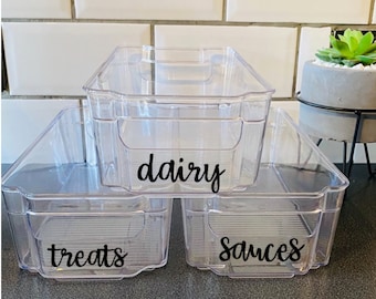 Personalised Fridge Trays | Labelled Storage Trays | Ideal For Pantry, Cupboard, Fridge | Labelled Organisers - Small Tray