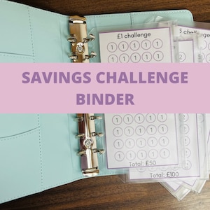 Savings Binder Starter Set with 6 Cash Wallets | Budget Planner|Saving System|Cash Stuffing|Cash Envelopes