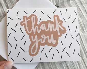 Thank You Cards-Folded & Flat | Sprinkles Thank You Card | Cute Thank You Cards | Thank You's for Weddings, Birthdays, Showers, etc.