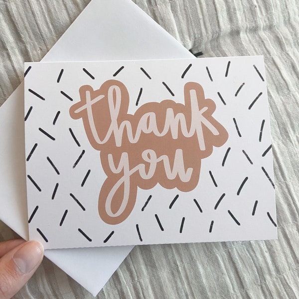 Thank You Cards-Folded & Flat | Sprinkles Thank You Card | Cute Thank You Cards | Thank You's for Weddings, Birthdays, Showers, etc.