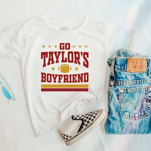 Go Taylor&#39;s Boyfriend Youth Comfort Colors Shirt, Kansas City Chiefs, Football Season Shirts, Funny Football Youth Shirt
