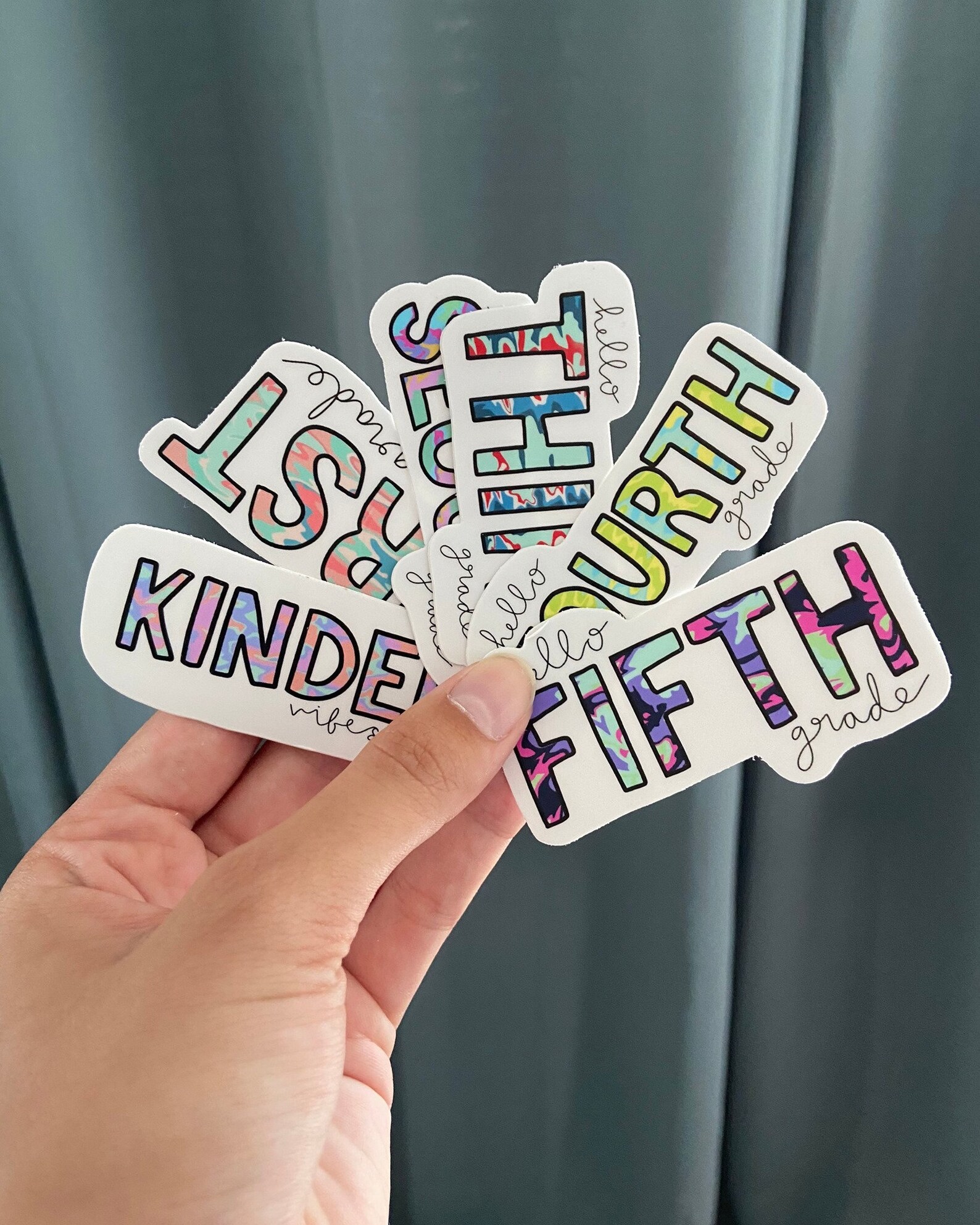 Grade Level Stickers Hello Kinderhello 1st Grade Hello 2nd Etsy