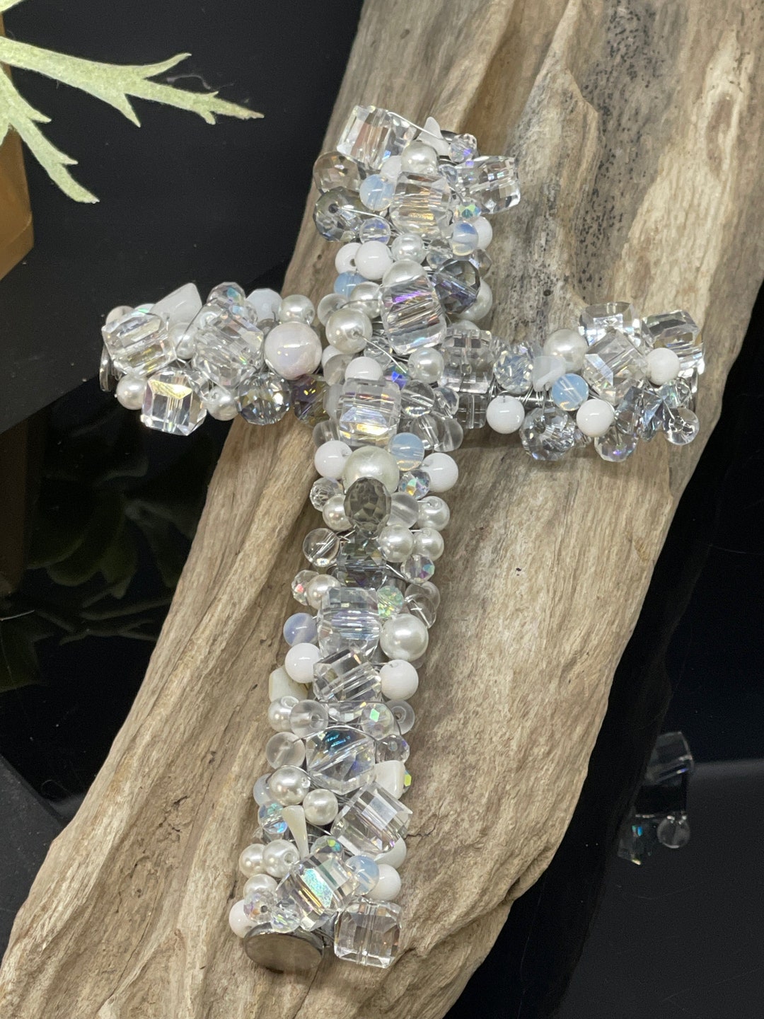 Crystal Beaded Wall Cross Nail Cross Etsy