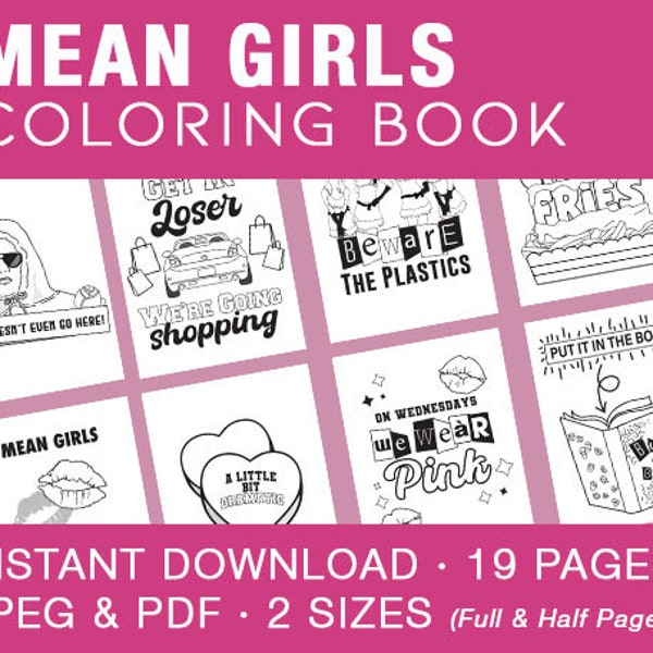 Mean Girls Themed Coloring Activity Book