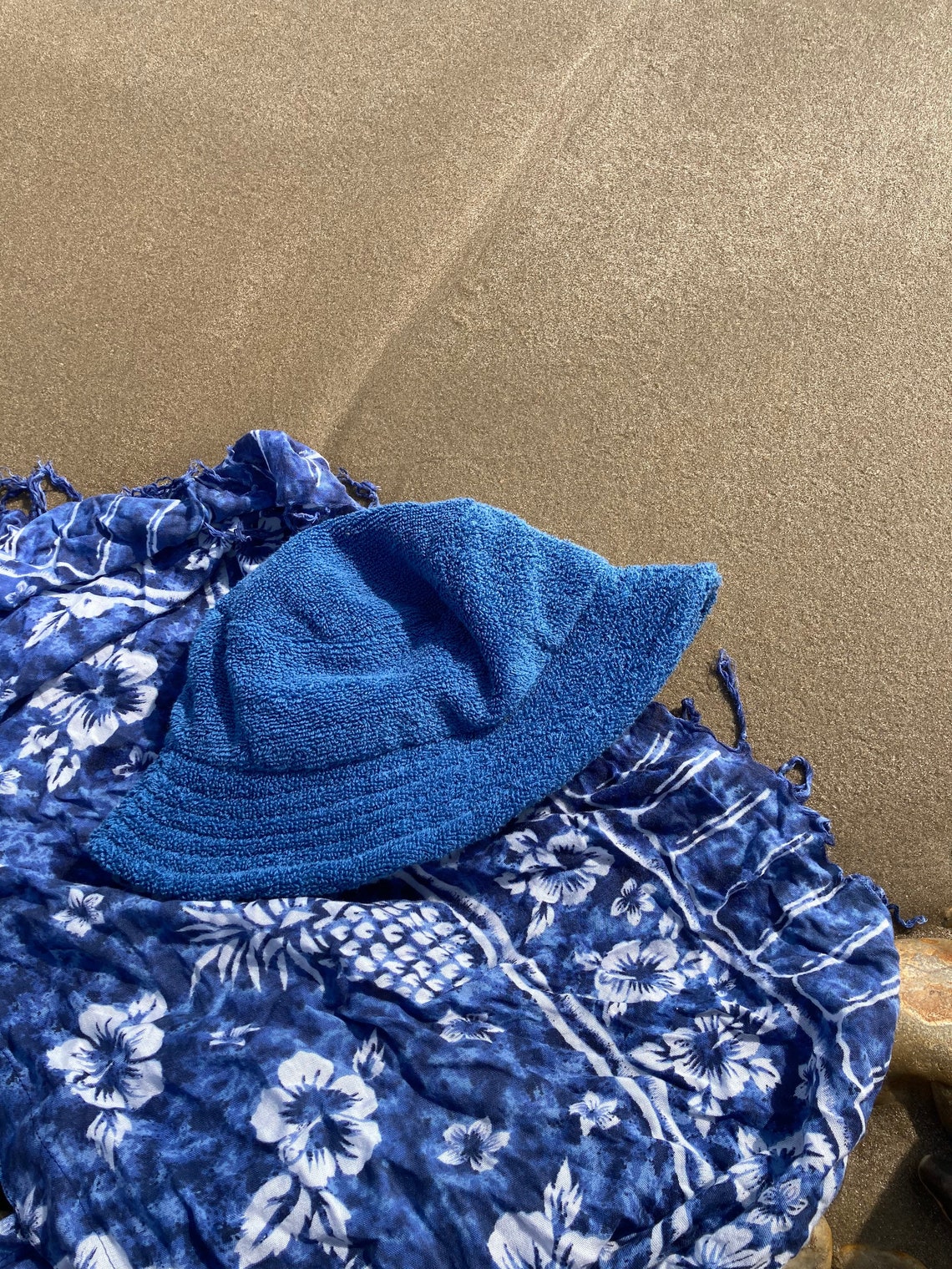 Blue Towel Bucket Hat Etsy