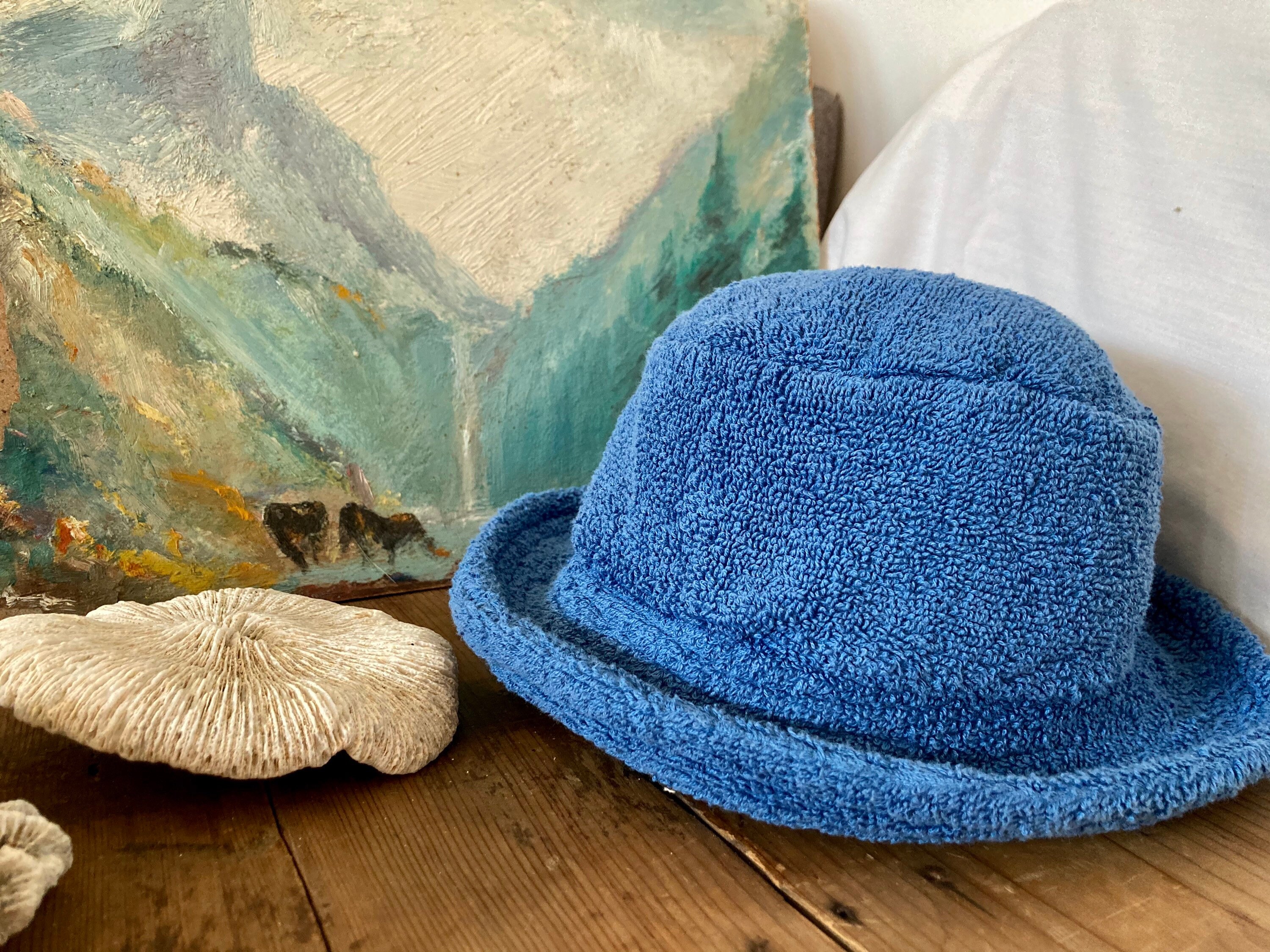 Blue Towel Bucket Hat Etsy