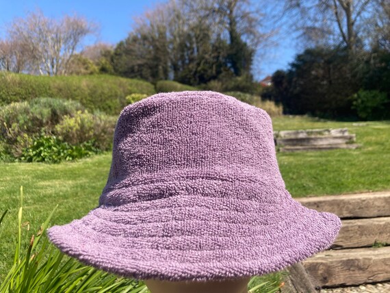 Purple Towelling Bucket Hat - Etsy