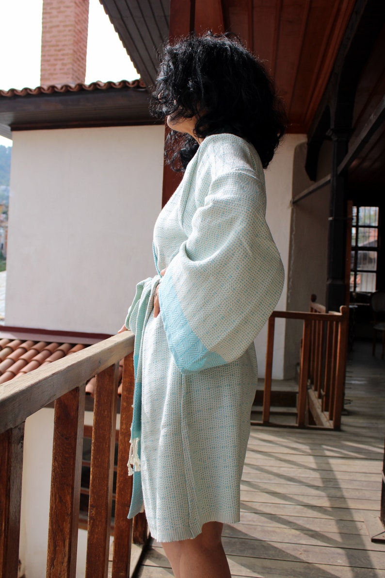 Turkish Bathrobe ITurkish Towel Robe|Turkish Cotton Kimono RobeIPeshtemal Robe,Kimono Robe,Spa Robe,Beach Towel,Travel Robe