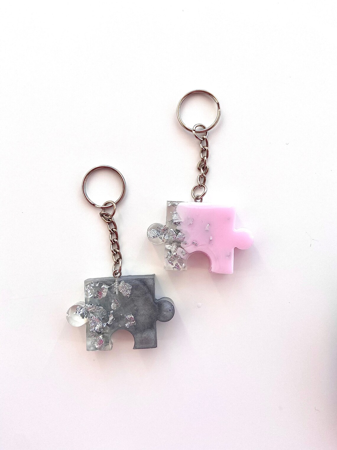 Customisable Jigsaw Keyring Set pair of Two | Etsy