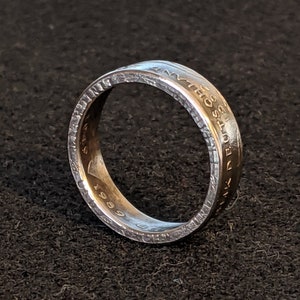 Germany Coin Rings. Made from German Coins. Make wonderful gifts. Birthday Gift. Anniversary Gift. Graduation. Mom. Dad. Jewelry. Souvenir.