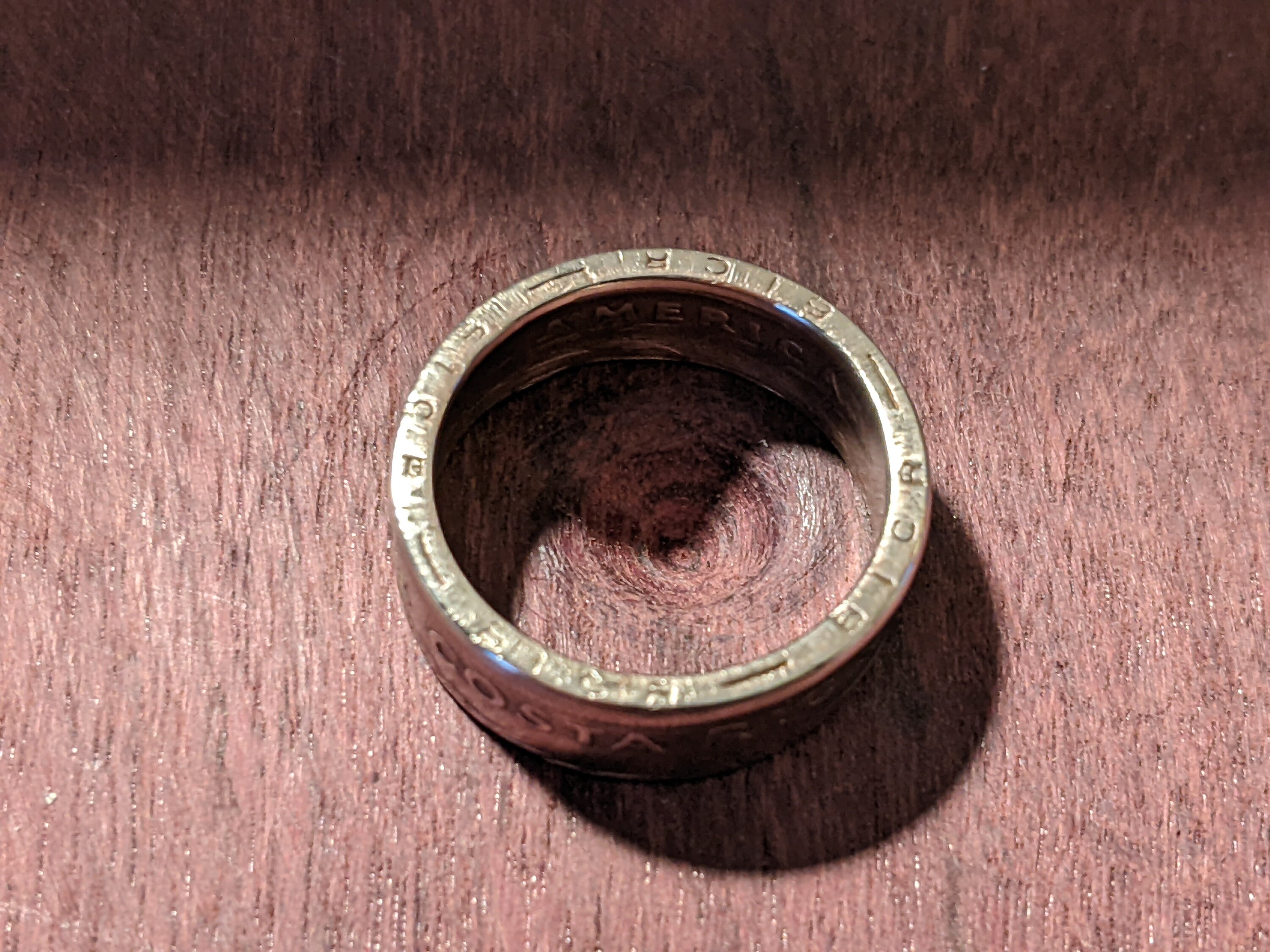 Costa Rica Coin Ring 50 and 100 Colones - Handmade Coin Jewelry ...