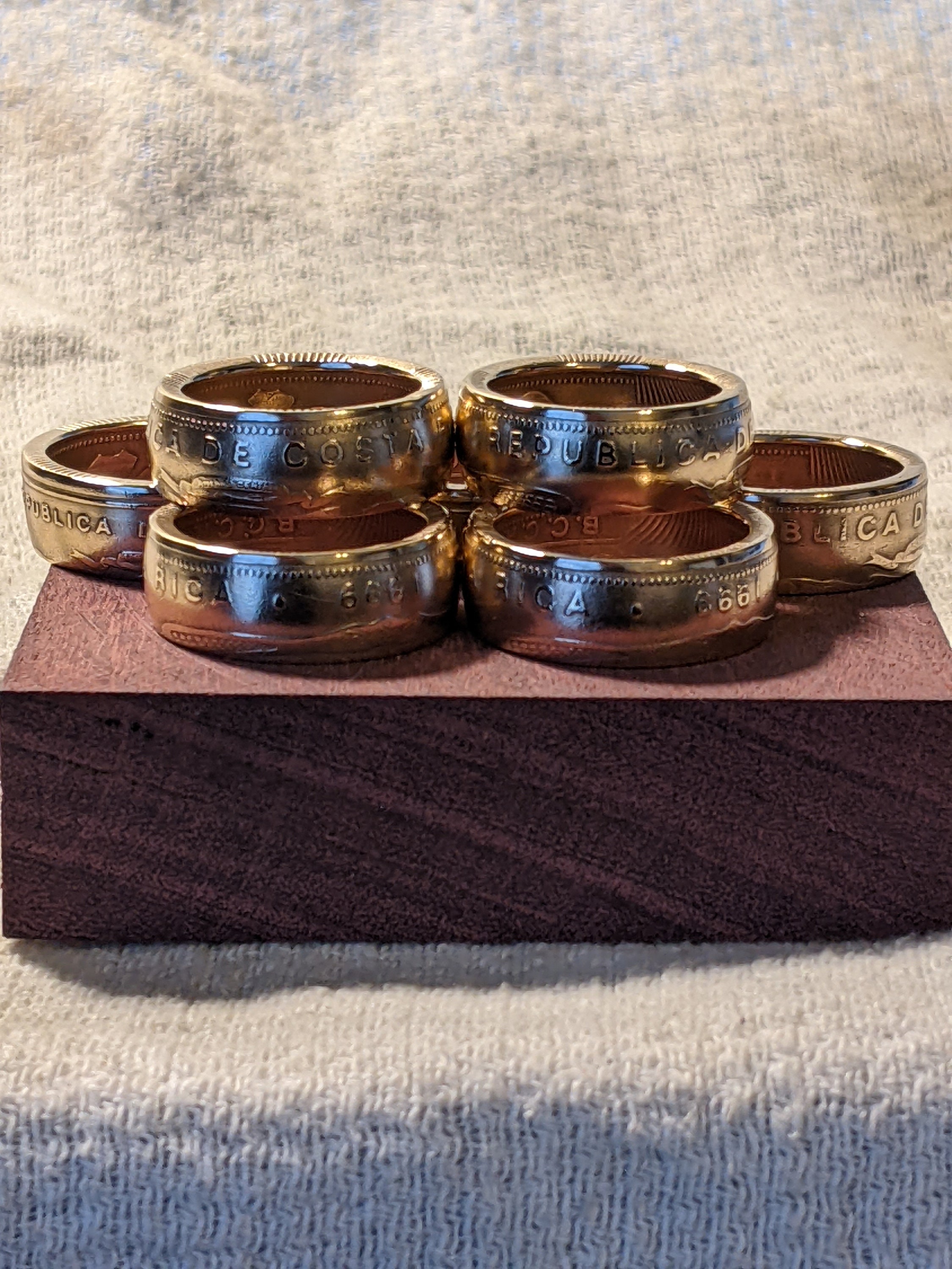 Costa Rica Coin Ring 50 and 100 Colones - Handmade Coin Jewelry ...