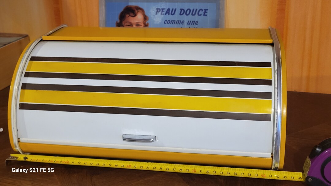 Brabantia Bread Box Round Metal Bread Box 1970s White Etsy