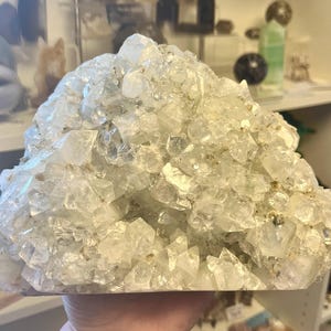 Extra Large Apophyllite Cluster Freeform | Clear Sparkling Display | Statement Crystal Home Decor
