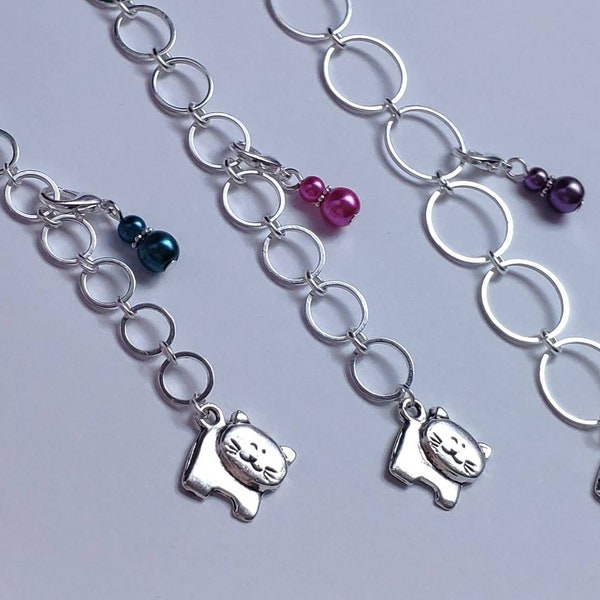 Row counter, chain counter for knitting, knitting counter cat design.