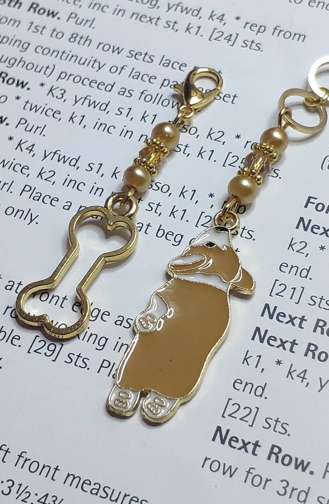 Row Counter, Chain Row Counter for Knitting, Corgi Design - Etsy