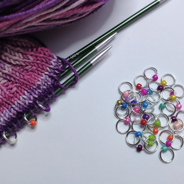 Knitting stitch markers, snag free for needle sizes up to 4.5mm