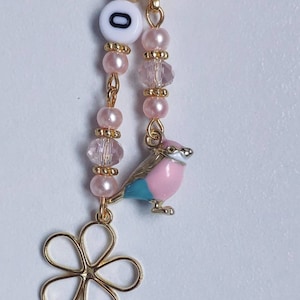 Chain row counter, knitting row counter, bird design